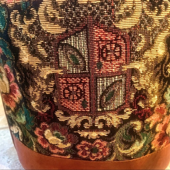 Leather and Tapestry Imported Purse - Picture 3 of 7